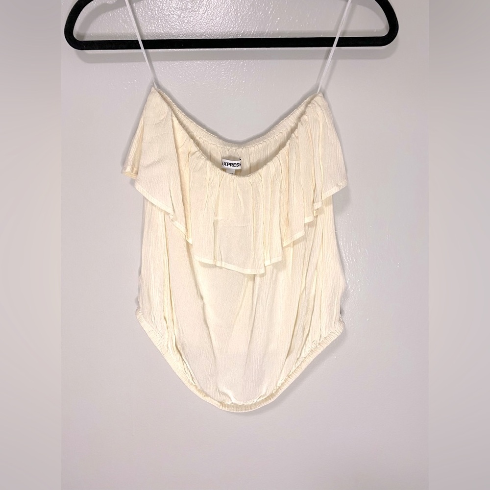 Express Ruffled Tube Top NWT